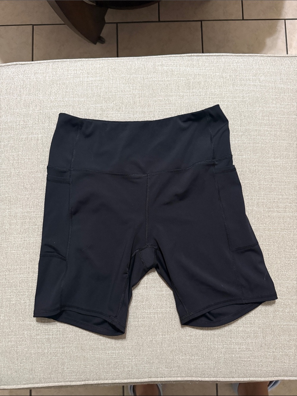 RBX Black High-Waist Bike Shorts with Side Pockets